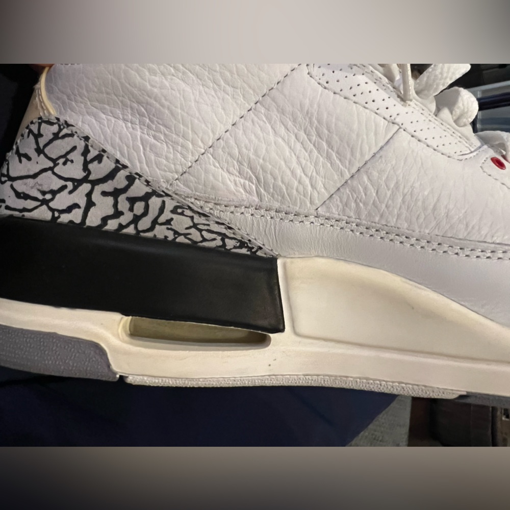 Rare Vintage 2003 - Air Jordan 3 Retro - White/Cement/Fire Red - Men’s 8 in box - Picture 8 of 8